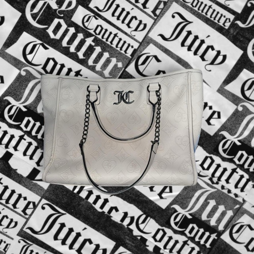 Juicy Couture Ivory Embossed Shoulder Bag